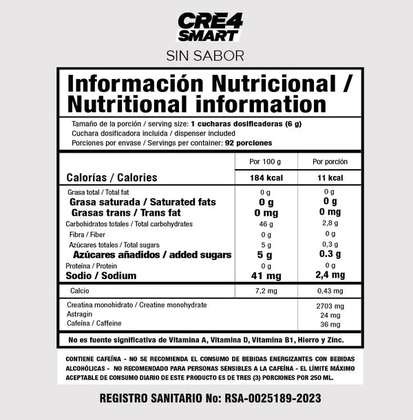 CRE4 SMART - SIN SABOR