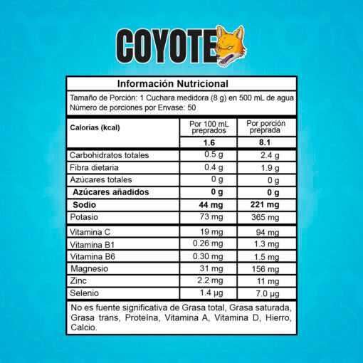 COYOTE EN POLVO 50 SERVICIOS